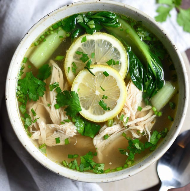 Chicken Lemon Coriander Soup.