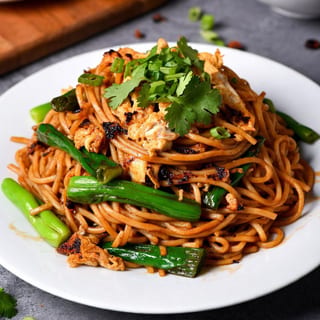 Burn Garlic Chicken Noodles
