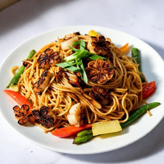 Burn Garlic Veg Noodles