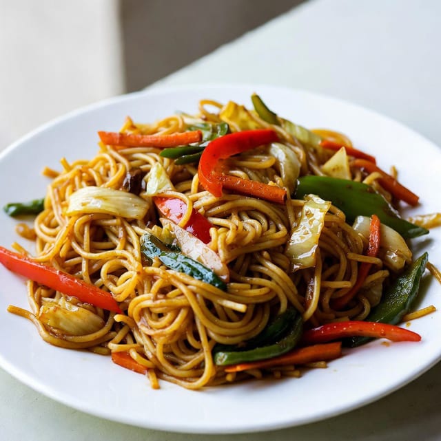 Veg Hakka Noodles.