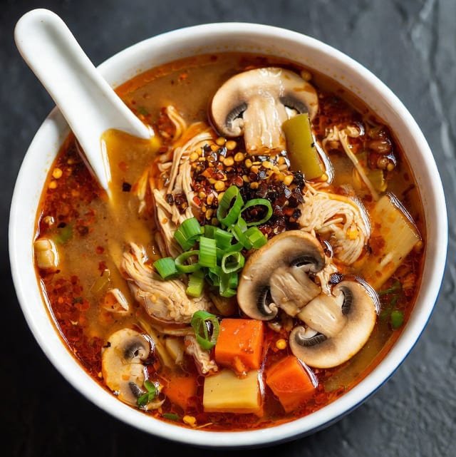 Chicken Hot & Sour Soup.